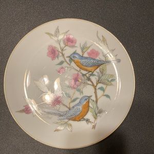 Beautiful Bluebird Plate from Japan